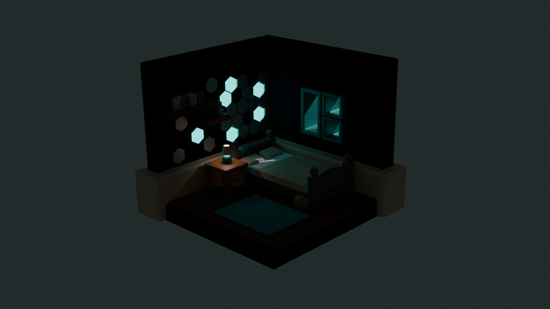 Chambre stylisée – Scène 3D - image 2